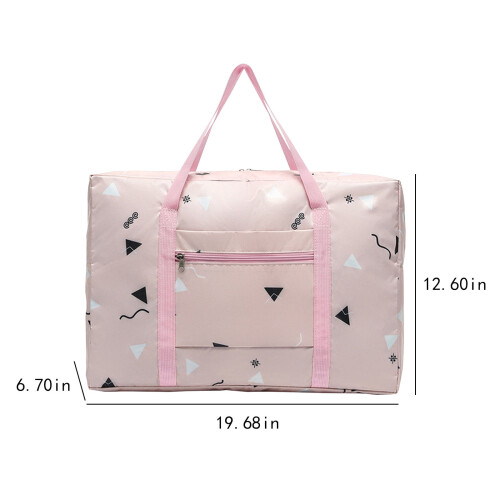 Pink Foldable Travel Duffel Bag 40L 1