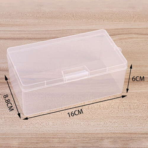 Clear Plastic Storage Box for Cosmetics, Jewelry, Hardware