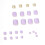 Light Purple Matte Square False Toenails Set 2