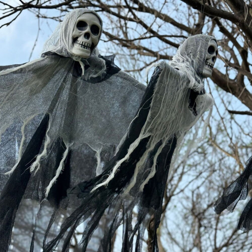 Hanging Halloween Skeleton Ghost Decorations Set of 3 2