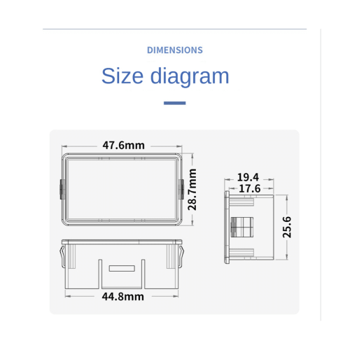 Batterijlaadniveau-indicator, lithiumbatterijcapaciteitsmeter, testdisplay, LED-tester, voltmeter, USB+Type-C, DC8-30V