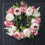 HESITONE peony wreath artificial spring door wreath 16 inch 2