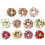 HESITONE peony wreath artificial spring door wreath 16 inch 3