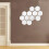 Hexagon Mirror Wall Sticker Set Silver 12 pcs 6