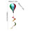 Rainbow Windsock Hot Air Balloon Outdoor Wind Spinner 6