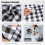 Black and White Checkered Tablecloth 5555 inch 4