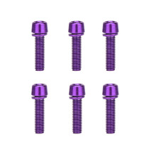 Bike Handlebar Stem Bolts M518mm Purple 6 pcs