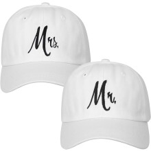 Matching Mr. and Mrs. Baseball Caps Set
