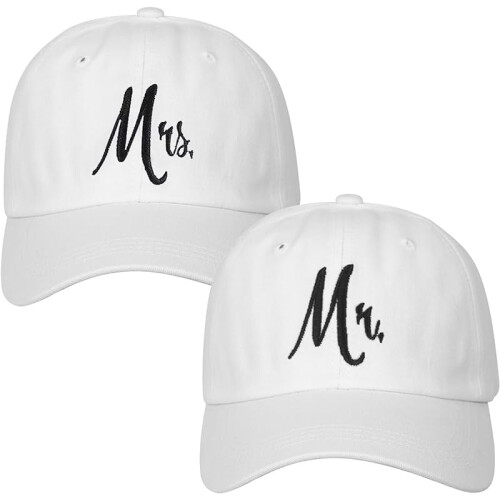 Matching Mr. and Mrs. Baseball Caps Set