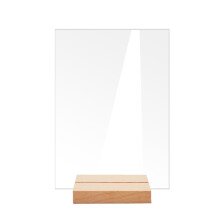 Acrylic Table Number Holder with Wood Stand 1pc