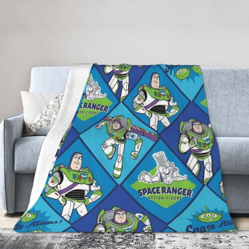 Buzz Lightyear plush throw blanket 50x60 inches