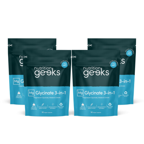 Magnesium Glycinate 3-in-1 Complex - 1800mg Supplements as Bisglycinate, Citrate