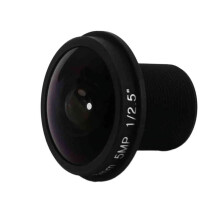HD fisheye CCTV lens 5MP 1.8mm M12 mount 1/2.5" F2.0 180