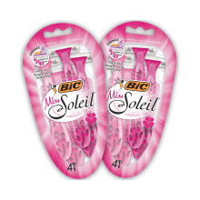 BIC Miss Soleil Razors Women - Flower Handle Style - Triple Blade Stainless Stee