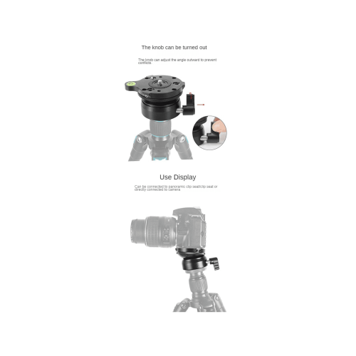 Panoramic Head Tripod Seat Base for DSLR Camera Horizontal