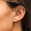 Sterling Silver Princess-Cut CZ Stud Earrings 2mm 3 Pairs 4