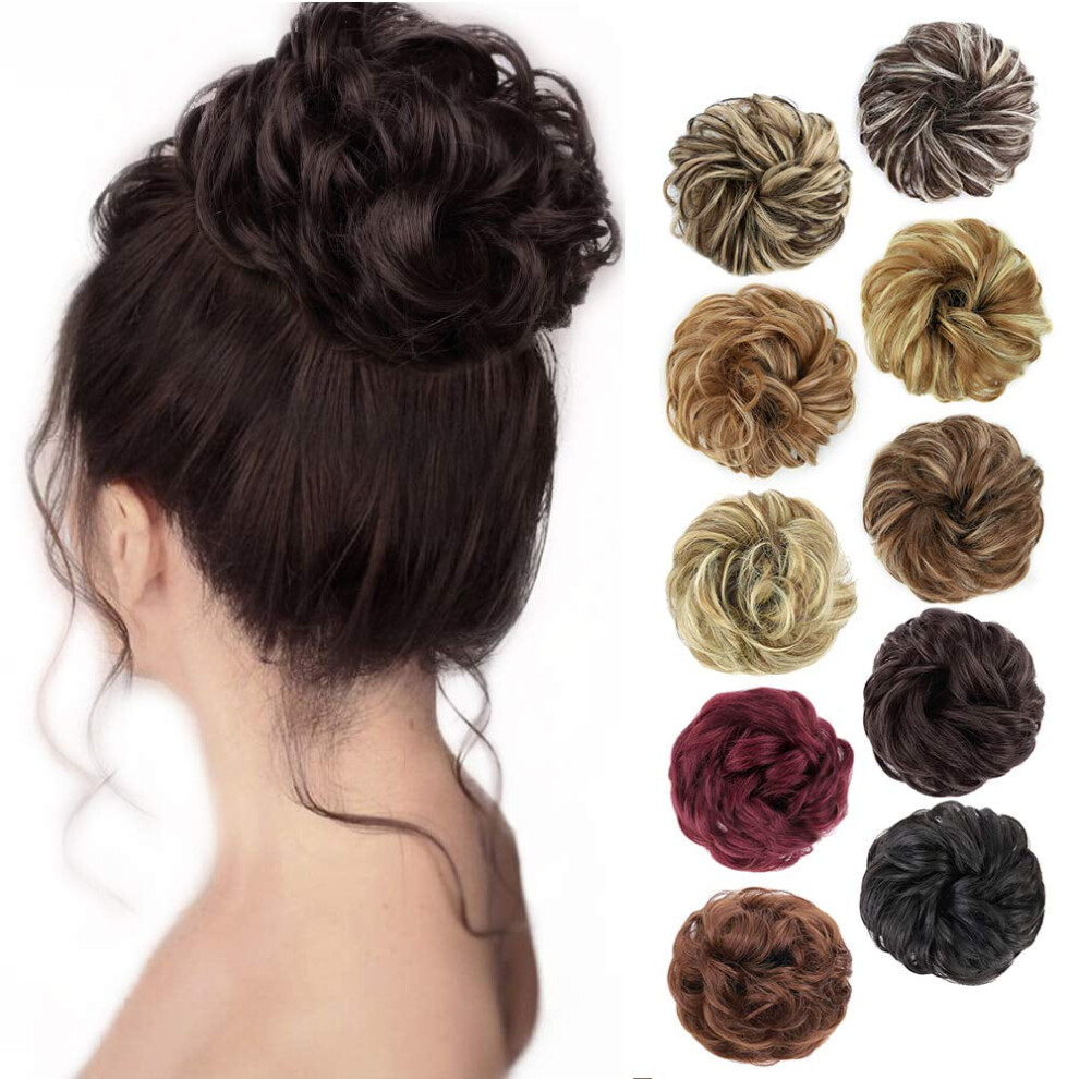 Limei messy hair bun chignon extension 1 piece
