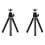 Mini Portable Tripod Aluminum Alloy Adjustable 2 Pack Black 1