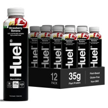Huel Black Edition Ready-to-drink, 12 x 500ml Bottles, Protein Shakes, Strawberr
