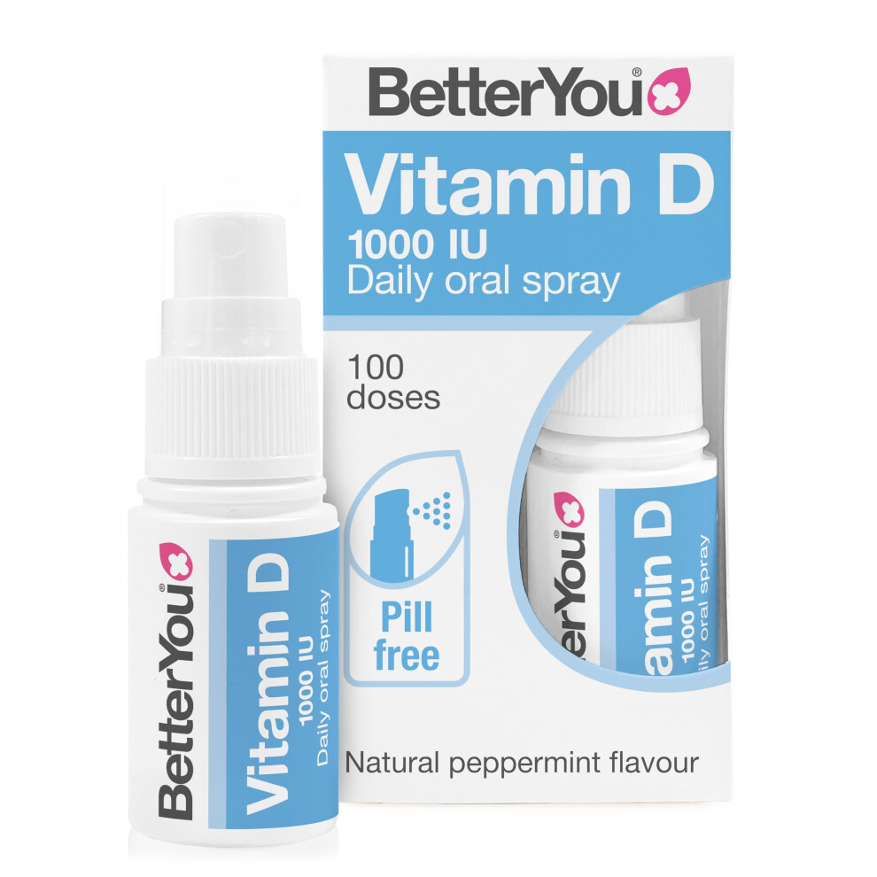 Betteryou Vitamin D 1000 Iu Oral Spray, Fast Acting Vitamin D3 Supplement For Lo