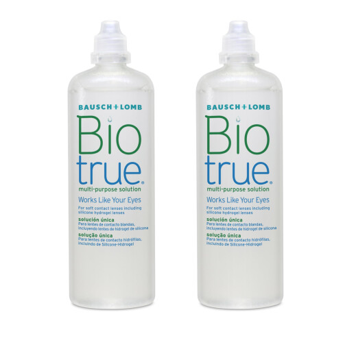 Biotrue Multi-Purpose Contact Lens Solution, 2 x 300 ml, Lens Case Included