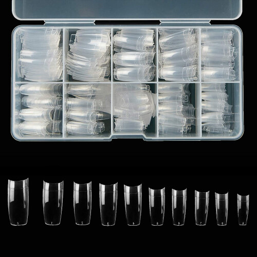 Limei acrylic false nail tips clear 500 pcs 10 sizes