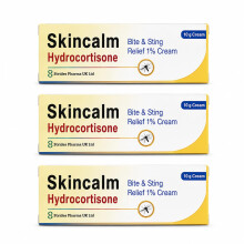 Hydrocortisone Cream 1% w/w Bite & Sting Cream - Mosquito & Bee Sting Relief, Itchy Skin & Redness Solution | 3 10g Tubes | HydraSole Bundles – P