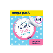 Lil-Lets Teens Liners X64, Petite & Slim Pantyliners for Girls & Teenagers, Unsc