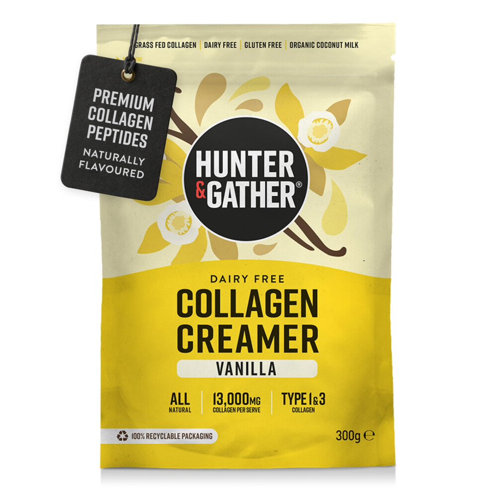 Hunter & Gather Collagen Creamer For Coffee I Vanilla I 300G I Grass Fed Type 1