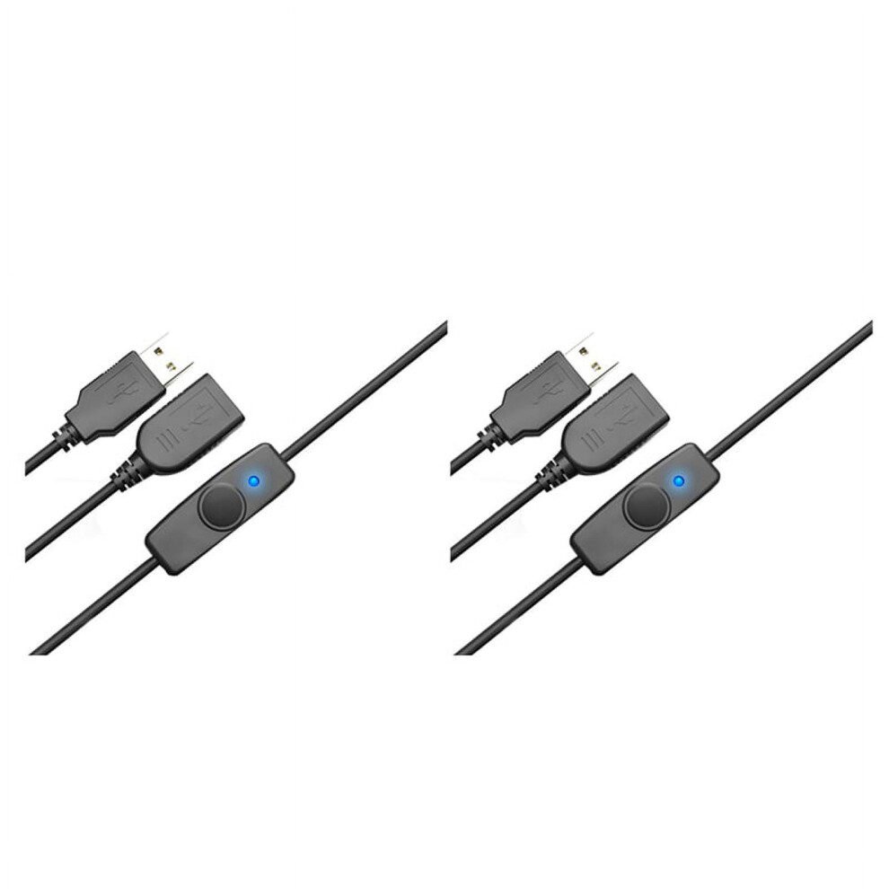 Usb 2.0 Extender Cable With On/Off Switch And Led Indicator Black 9370362130501