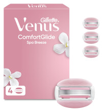 Gillette Venus Comfortglide Spa Breeze Razor Blade Refills for Women, 4 Count -