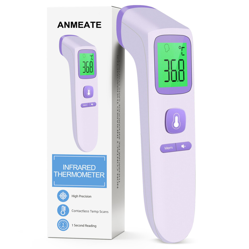 Anmeate No-Touch Forehead Thermometer For Adults, Infrared Digital Thermometers For Kids