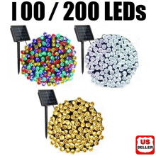 Solar String Lights 100LED 39ft or 200LED 72ft Waterproof