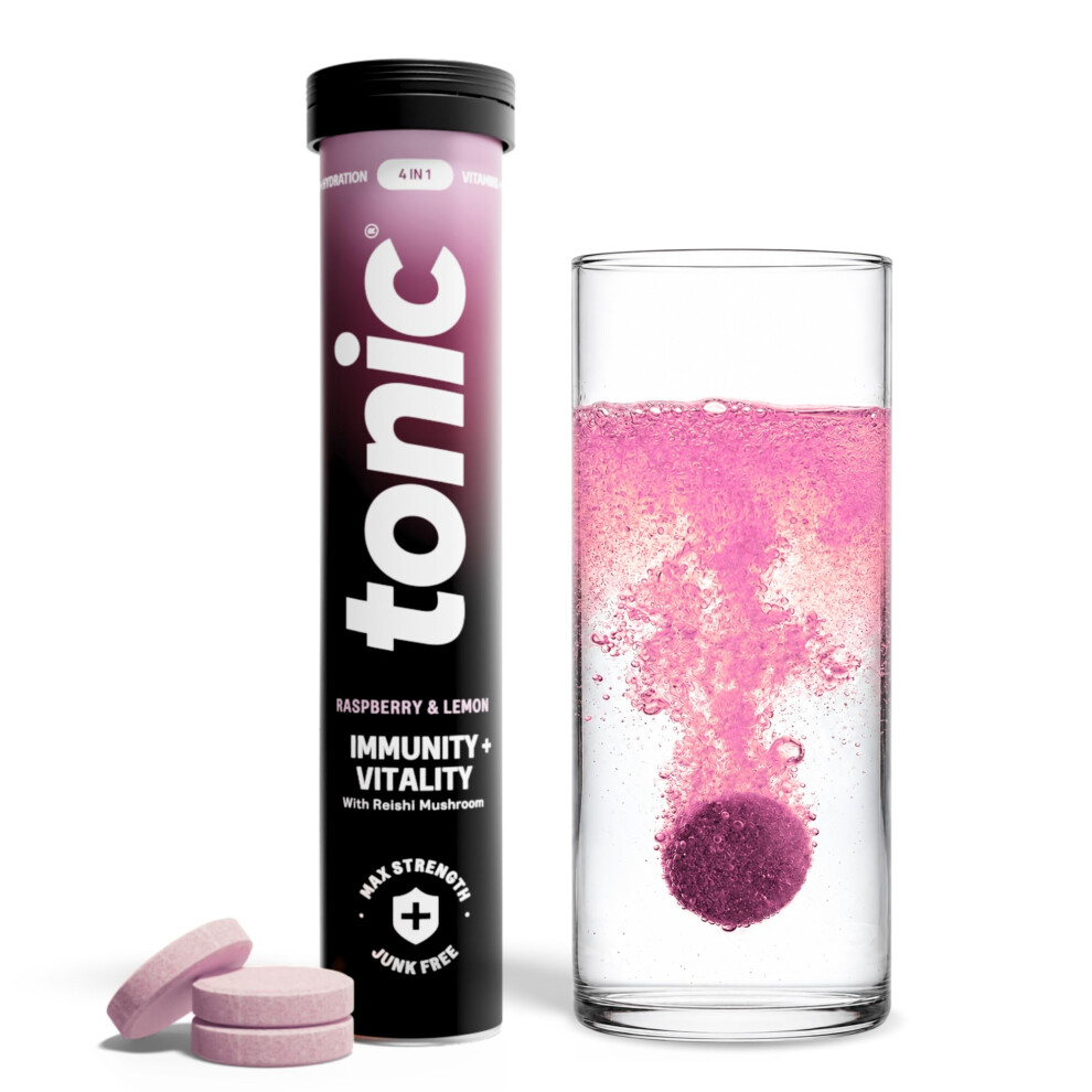 Tonic Health Immunity & Vitality Tablets - 4-In-1 Effervescent Multivitamins And