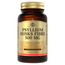 Solgar Psyllium Husks Fibre 500 Mg Vegetable Capsules, Pack of 200, High in Solu