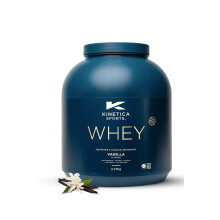 Kinetica Sports Whey Protein Powder - Vanilla, 2.27 Kg, 76 Servings | 23g Protei