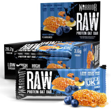 Warrior RAW Protein Bars 12 x 75g – 20g High Protein Bar, Low Sugar High Fibre O