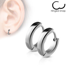 Stainless Steel Dome Huggie Earrings 2.5 mm 20 GA