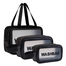 Clear Toiletries Bag Waterproof Travel Pouch Set of 3
