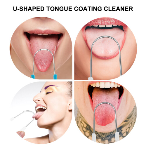 Tongue Scraper U-Shaped Oral Cleaner 2 pcs 1