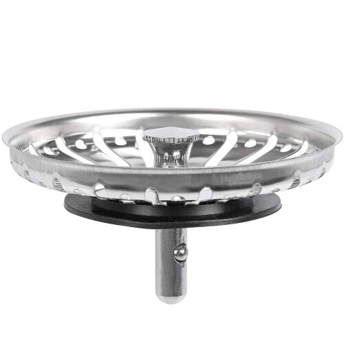 Stainless Steel and Rubber Kitchen Sink Drain Strainer 1 1