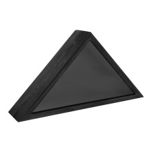 Wooden Triangle Flag Case Black Brown Shadow Box 1 Count