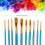 Acrylic Brush Set Round Pointed Nylon 10 Pieces 2
