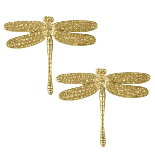 Brass drawer pull knob gold 2 pcs
