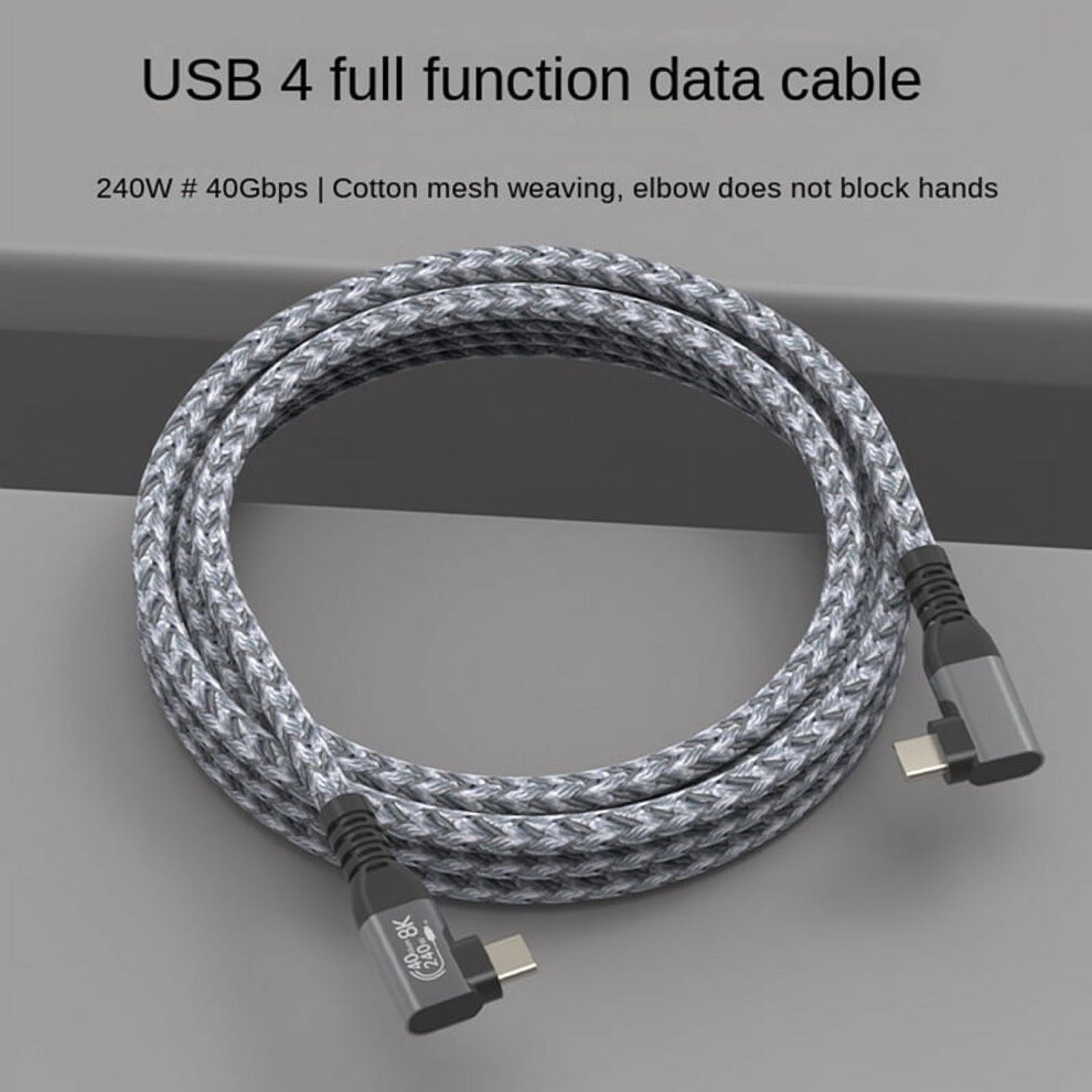 Usb4 90 Elbow Cable Usb-C 40Gbps 240W 1.5M 9370362124777