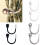 Limei metal curtain holdbacks silver 2 pack 1