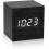 Wooden Digital Alarm Clock Black with White LED 1 pc 1
