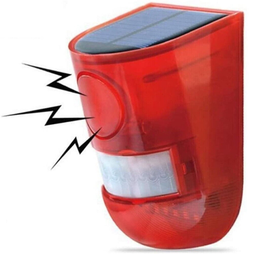 Solar Led Alarm Strobe With Motion Sensor Outdoor Light 9370362133151