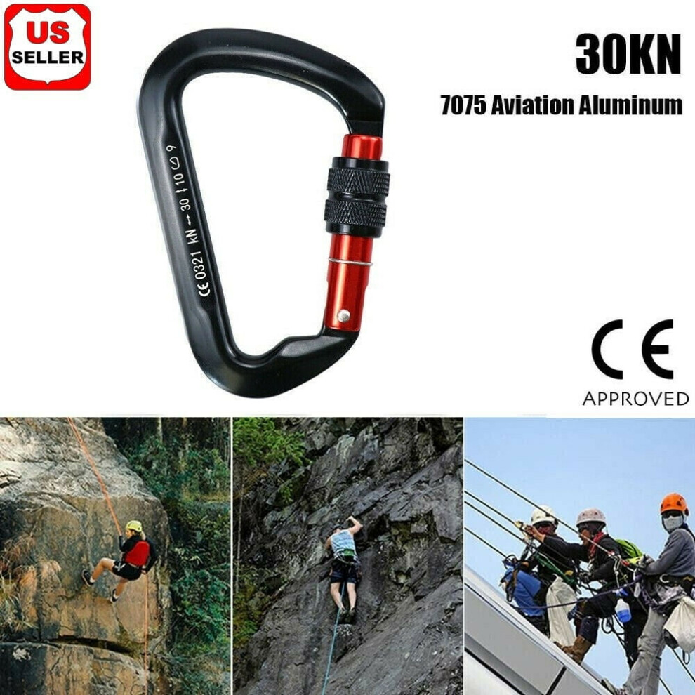 D-Shaped Carabiner Lock Aluminum 30 Kn 9370362133632