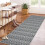 Haperlare modern runner rug grey 2 ft x 6 ft non-slip 2